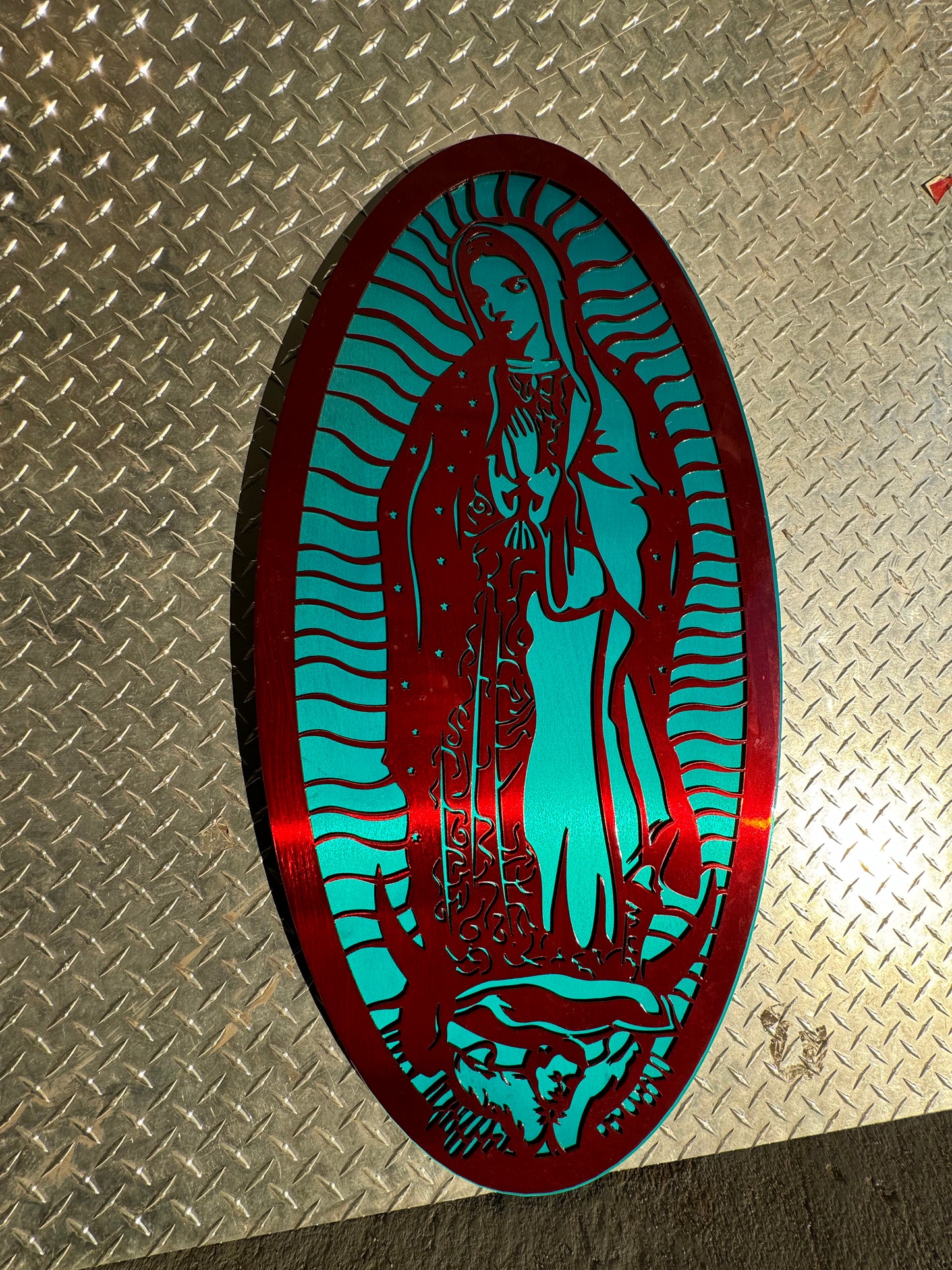 Our Lady Of Guadalupe Virgen De Guadalupe Metal Powder Coated Catholic Gift 36”
