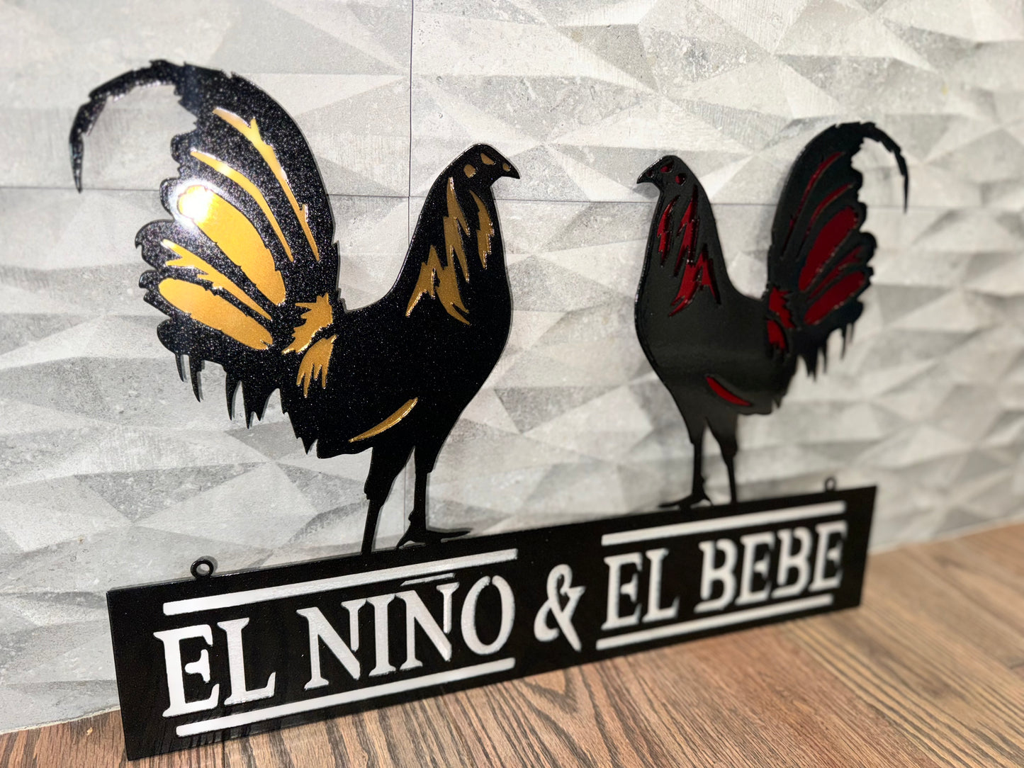 ADORNO DE GALLOS METAL // SIGN ROOSTER WALL SIGNS