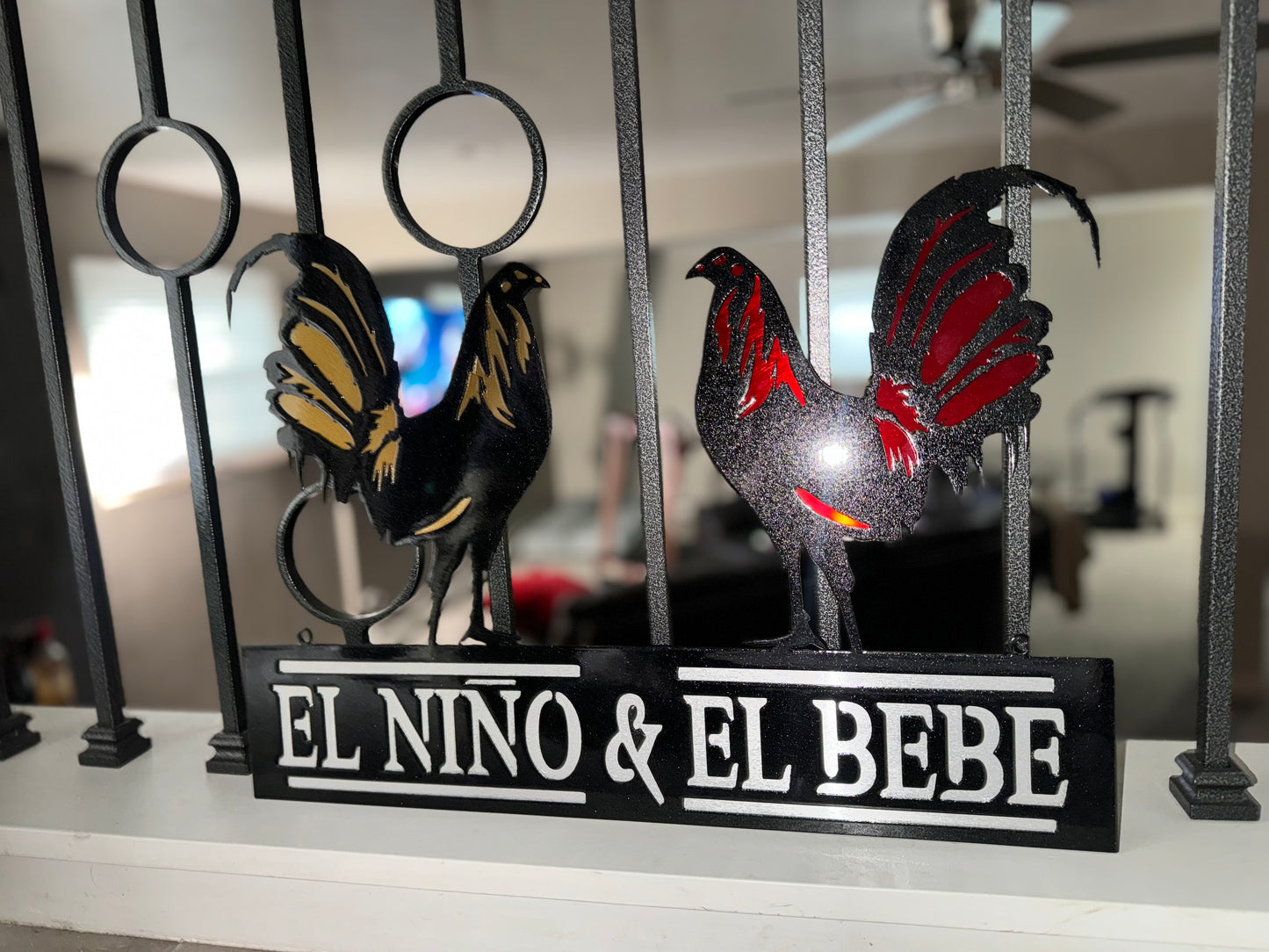 ADORNO DE GALLOS METAL // SIGN ROOSTER WALL SIGNS