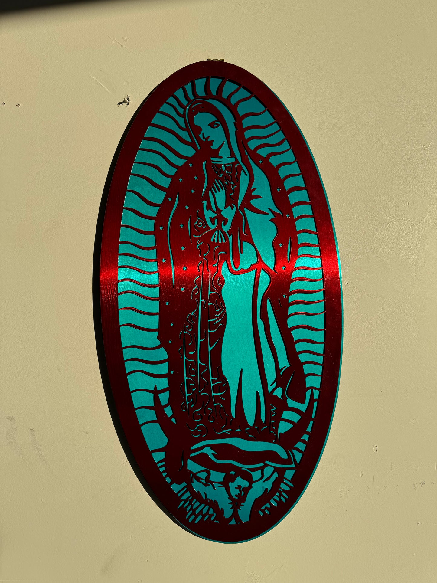 Our Lady Of Guadalupe Virgen De Guadalupe Metal Powder Coated Catholic Gift 36”