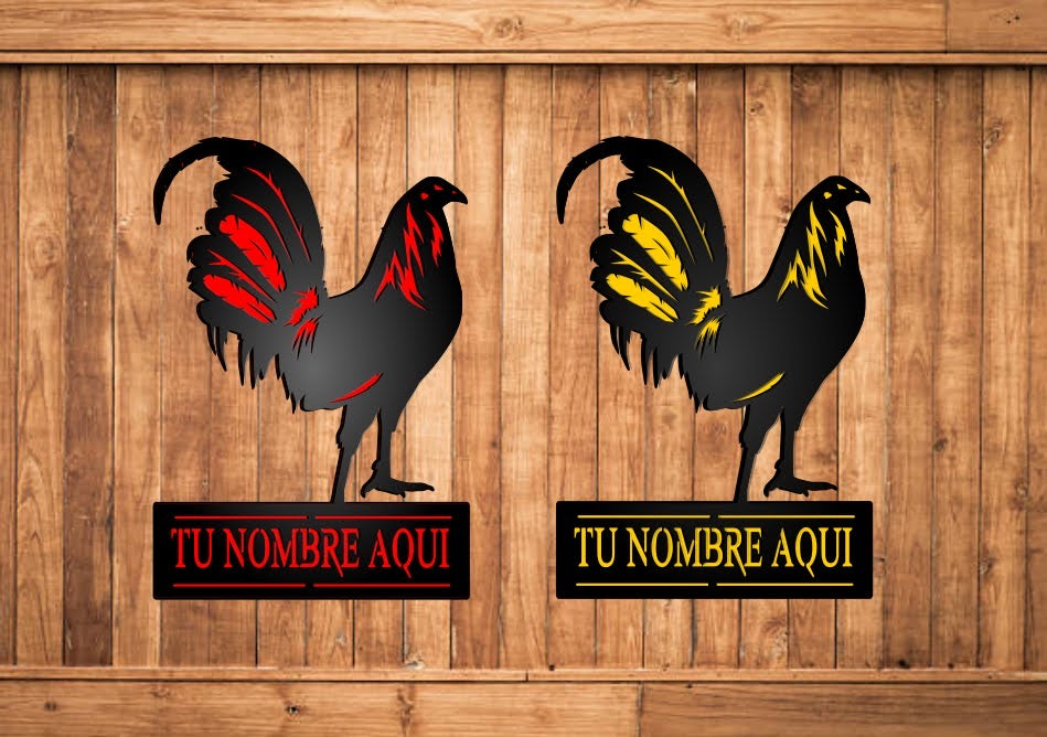 ADORNO DE GALLOS METAL // SIGN ROOSTER WALL SIGNS