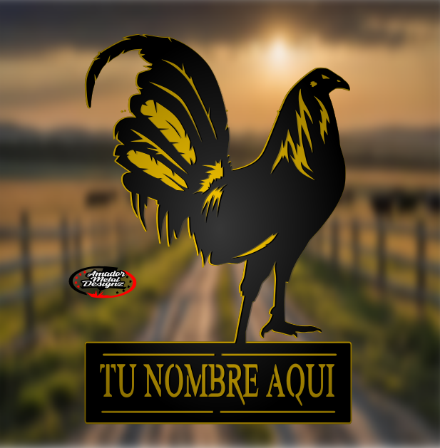 ADORNO DE GALLOS METAL // SIGN ROOSTER WALL SIGNS