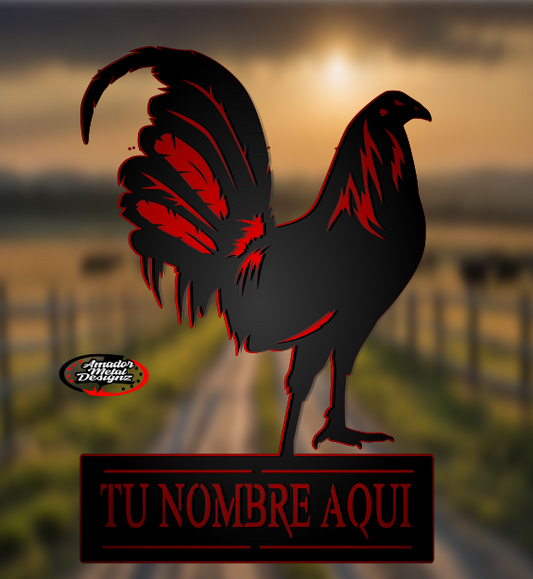 ADORNO DE GALLOS METAL // SIGN ROOSTER WALL SIGNS