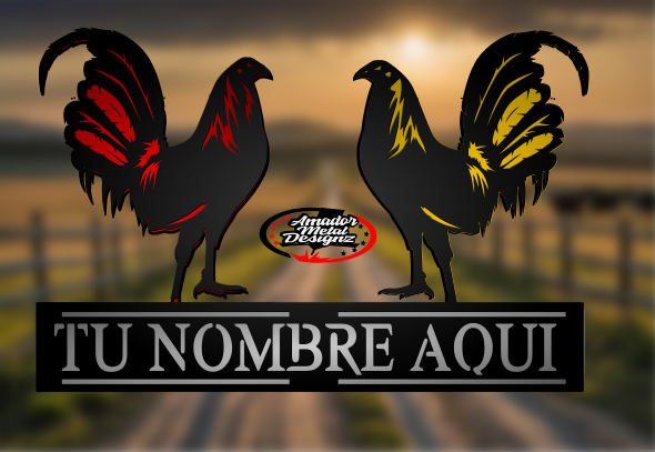 ADORNO DE GALLOS METAL // SIGN ROOSTER WALL SIGNS