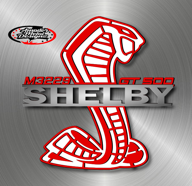 Red Shelby hood prop/sign