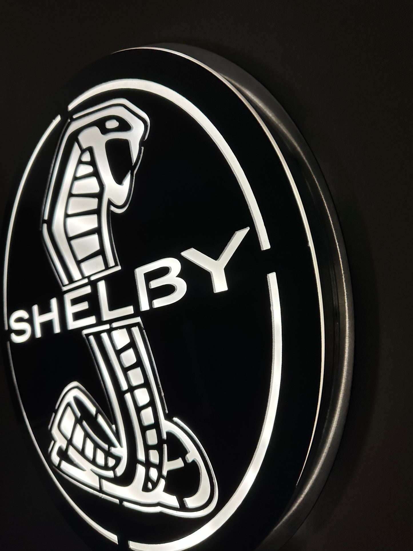 Shelby Cobra LED Backlit Sign powder coated,