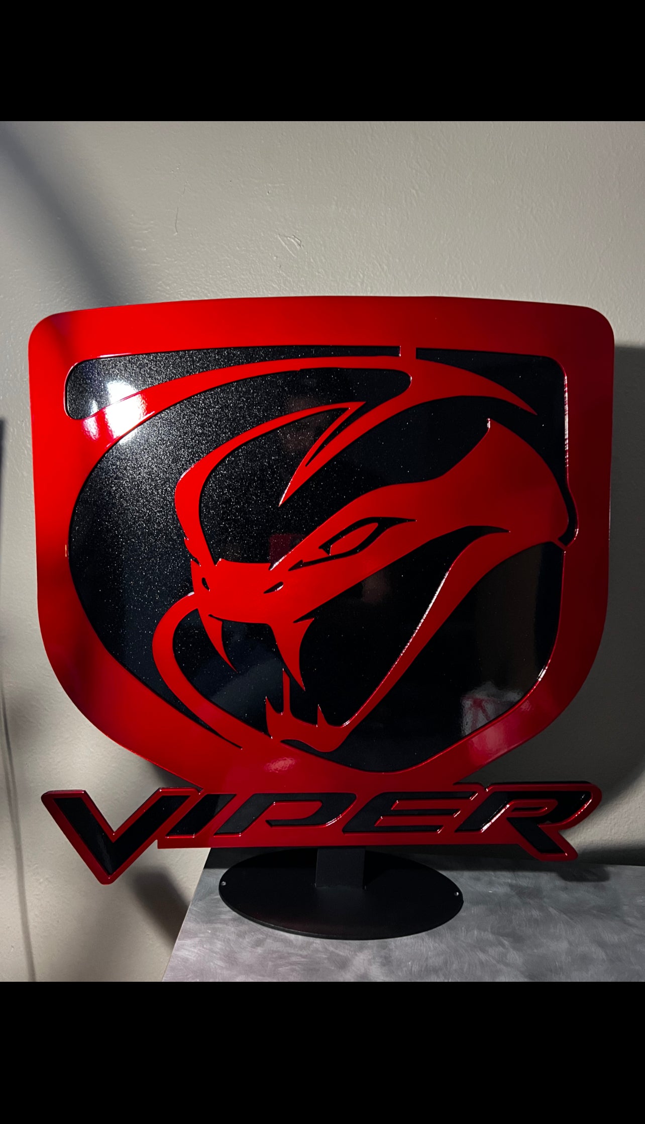 Viper steel sign powder coated wall sign/stand sign