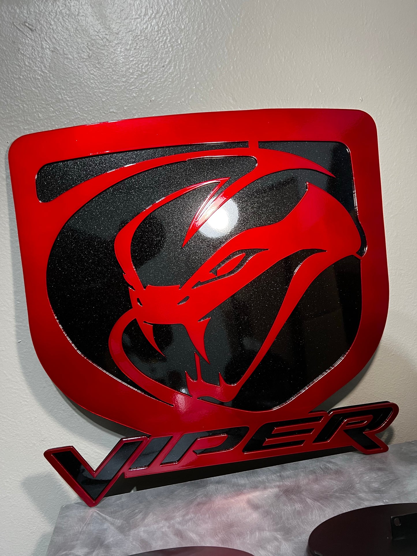 Viper steel sign powder coated wall sign/stand sign