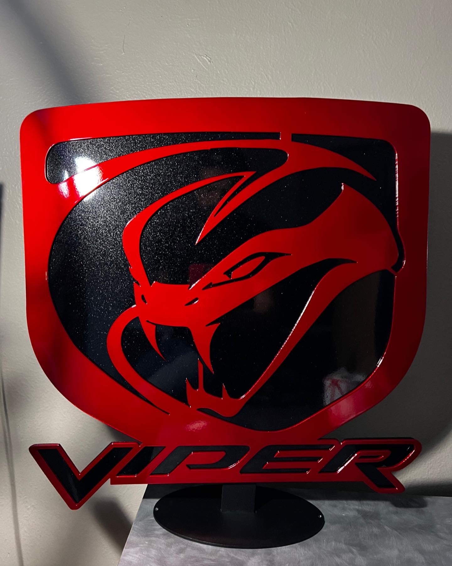 Viper steel sign powder coated wall sign/stand sign