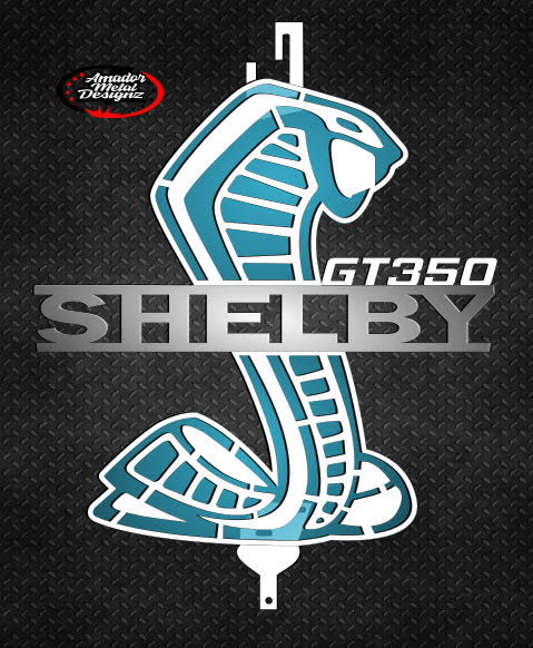 Shelby hood prop/sign GT350 white&ford performance